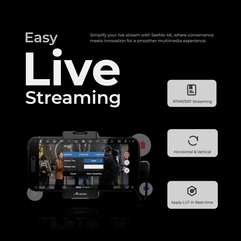 Accsoon SeeMo 4K HDMI Video Capture For IPhone/iPad - SD Card Reader & Power Supply For Streaming