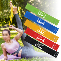 Juego de Bandas de Resistencia con Logotipo OEM, 5 Piezas, Bandas de Ejercicio de TPE para Entrenamiento Muscular