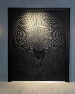 Gegoten Aluminium Handmatige Deur Voor Hal En Villa Hout En Mdf Afgewerkt Oppervlak - Product Image 3
