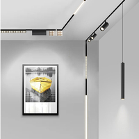 Rail lumineux magnétique LED à 4 fils, nouveau design, avec puces COB, contrôle intelligent, montage en surface, 48V, CRI élevé 90, durée de vie de 50 000 heures