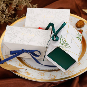 Wholesale <strong>American</strong> Wedding Favour Chocolate Paper Gift <strong>Box</strong> With Ribbon for Packaging Candy <strong>Sweet</strong> Walnut Pakistan - Product Image 4