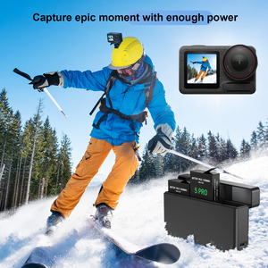 Hub de charge portable à 3 emplacements pour Osmo <span class=keywords><strong>Action</strong></span> 5 Pro/4/3 avec compatibilité caméra et 3/4 batteries de remplacement (noir) - Product Image 5