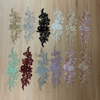 Fleur en dentelle à appliques perlées rose poussiéreux pour costumes de danse lyrique, costumes de bal, bandeaux de mariée, écharpes avec paillettes