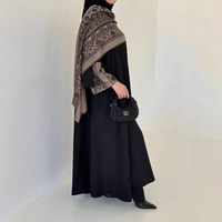 Abaya de luxe brodée pour femmes, kimono ample modeste, kaftan turc, vêtements arabes islamiques de Dubaï, robe de soirée Ramadan