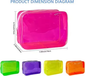 New Style <b>Transparent</b> Waterproof <b>Makeup</b> <b>Bag</b> Large Capacity Clear PVC Cosmetic <b>Bags</b> for Storage - Product Image 2