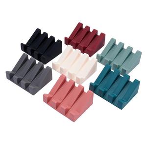 Jabonera de silicona con autodrenaje, bandeja antideslizante para ahorrar jabón para baño, cocina, esponja, almohadilla de <span class=keywords><strong>goma</strong></span>, soporte para escurridor de jabón - Product Image 1