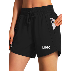 Pantaloncini da Allenamento per <span class=keywords><strong>Donna</strong></span> con Logo Personalizzato, Shorts Sportivi Femminili con Tasche - Product Image 1