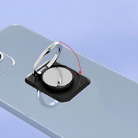 Individuelles Logo Zinklegierung Verstellbarer Faltbarer Universeller Handy-Fingerring-Halter Magnetischer Ständer mit Ringhalterung