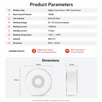 Sirène de sécurité sans fil 100 dB, alarme sonore et lumineuse, dispositif d'avertissement, système d'alarme intelligent Zigbee WiFi Tuya pour la maison, le bureau, l'hôtel