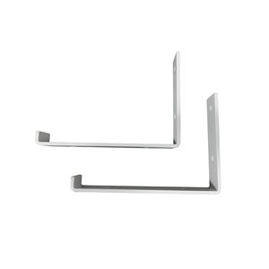 RHETECH Support <span class=keywords><strong>d</strong></span>'<span class=keywords><strong>étagère</strong></span> flottant robuste Finition blanc brillant Renfort <span class=keywords><strong>d</strong></span>'<span class=keywords><strong>angle</strong></span> en acier pour supports muraux Supports muraux <span class=keywords><strong>Étagère</strong></span>s murales - Product Image 6