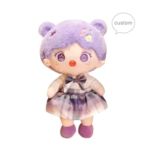 Customized Plush Toy Stuffed Toy Cute Soft Dolls Custom Kawaii Girl 20cm Plush Doll For Kids