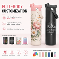 Gourde Sportive Isotherme en Acier Inoxydable 550 ml avec Logo Personnalisé, Couvercle Anti-Poussière, Utilisation à Une Main, Écologique, Vente en Gros