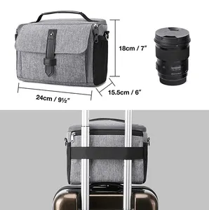 Сумка для беззеркальной камеры с логотипом на заказ, маленькая компактная симпатичная сумка через плечо для камеры