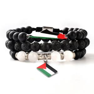 F563 I Love Gaza Artículo de Palestina Productos Muñequera Bandera de moda Brazalete Imagen Brasilia Joyería <span class=keywords><strong>Pulsera</strong></span> de Palestina gratis - Product Image 1