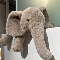 Boneka Gajah Lembut Gaya Nordik Warna Abu-abu, Mainan Hewan Isi Dakron untuk Teman Tidur Anak, Dekorasi Rumah, Bersertifikat CE, Tersedia