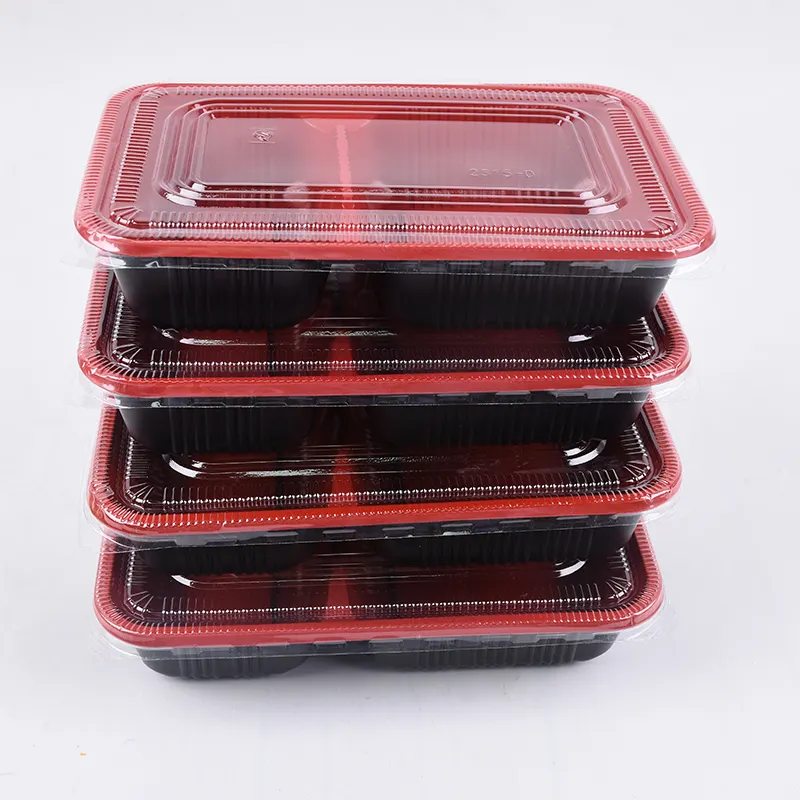 Hot Sell PP Material OEM ODM Rectangular Plastic Lunch Boxes Disposable Plastic Takeout Food Containers With Lid