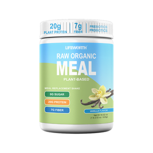 שייק ארוחה אורגני גולמי של LIFEWORTH - חלבון צמחי בטעם שוקולד עם ירוקים, נבטים ופרוביוטיקה, ללא חלב - Product Image 1
