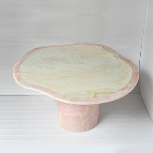 Mesa de Comedor Personalizada de Estilo Escandinavo en Mármol Natural Travertino Jade Ónix Rosa Muebles para Sala de Estar - Product Image 2