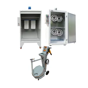 Complete setup electrostatic powder coating equipment for car rim