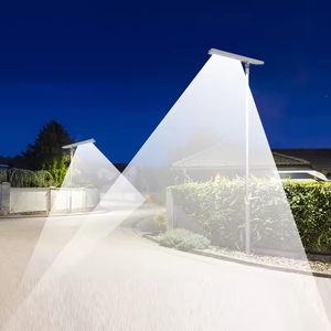 Lampadaire solaire tout-en-un étanche IP65 en aluminium moulé sous pression, lampe de route LED 30W 50W <span class=keywords><strong>60W</strong></span> avec détecteur de mouvement et télécommande - Product Image 4