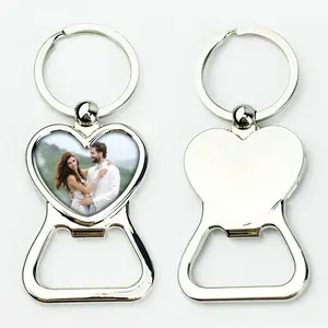 Wholesale Custom Logo Luxury Metal Bottle Opener Keychain Blank Wedding Souvenirs Gifts
