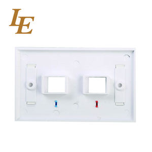 Plaque frontale ABS blindée <span class=keywords><strong>RJ45</strong></span> femelle 4 ports 120x80mm avec prise Keystone pour réseau télécom intérieur - Product Image 4