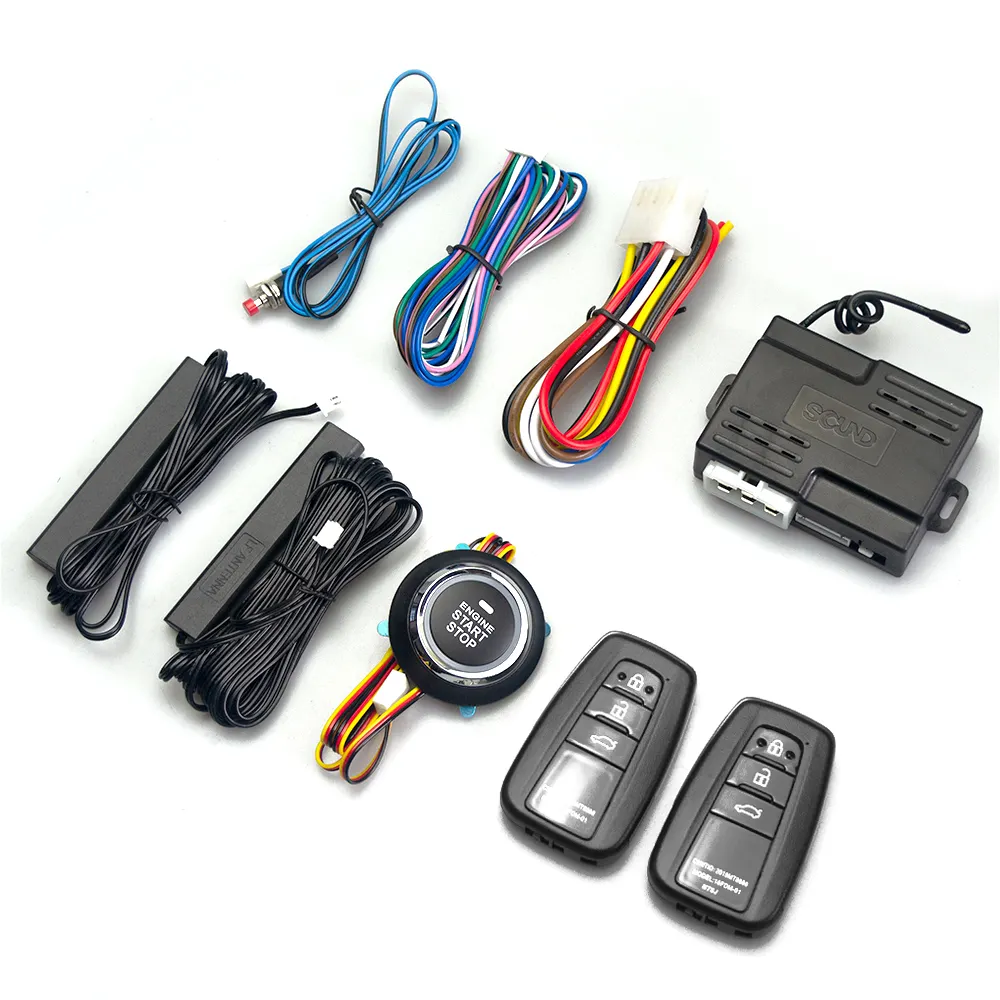 Hot sales Fits Toyota 12V car general one-click start modification keyless entry PKE remote control car anti-theft system