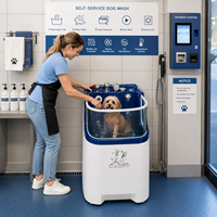 Hôtel pour animaux 5 étoiles : Baignoire de toilettage autonome de luxe à micro-nano bulles pour l'hébergement et le spa