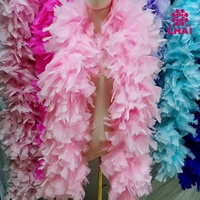 Écharpes en plumes de dinde épaisses de 200g, 250g, 300g, 350g, Boas en plumes de dinde pour la décoration de fêtes, mariages et accessoires vestimentaires