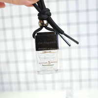 Flacon de parfum en verre 8ml, désodorisant suspendu pour voiture, bouteille de Fragrance étanche, or, argent, noir, 10 pièces