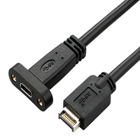 Cable Frontal Tipo E a Tipo C 3.1 Gen2 para Datos, Transmisión de Alta Velocidad de 20 Gbps