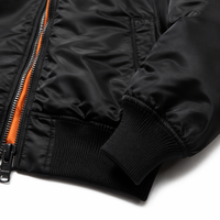 Blouson Bomber Homme Personnalisé avec Logo, Tissé Enduit, Col Montant, Hiver, Streetwear Décontracté, Style Pilote MA-1, Respirant, Coupe-Vent, Vente en Gros