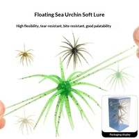 Nouvelle Leurre Artificielle TPE Mini Épine de Mer Bionique, Ver Souple, Boule de Vessie d'Eau Noire Flottante, Lot de 2 Pièces en Boîte, Vente en Gros