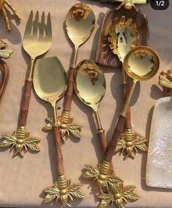 Vente chaude 2025 Ensemble de couverts Flateware avec finition dorée Design tendance Ensemble de couverts Flateware faits à la main à vendre - Product Image 3