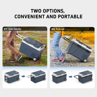 Réfrigérateur-congélateur portable 12V/24V pour voiture avec batterie, réfrigérateur solaire AC/DC 220V pour camping, camion, extérieur