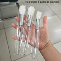 Brosse à blush à manche transparent, brosse à mousse pour le lavage du visage, brosse à mousse pour le nettoyage du visage, brosse à bulles pour le soin de la peau, outil de salon de beauté