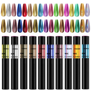 Stylo Effet Miroir Chrome pour Ongles, Poudre Solide Holographique Métallique Titane à Coussin d'Air, 13 Couleurs, Vente en Gros pour Salons, OEM, Marque Privée - Product Image 2