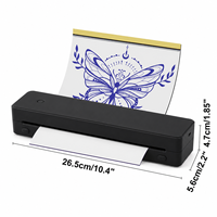 Impresora Térmica Portátil A4, Conexión Inalámbrica Bluetooth y a Computadora, Compatible con Papel A4, Carta y Transferencia de Tatuajes