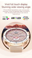 Nouvelle Montre Connectée Femme 2026 Écran AMOLED Clair Suivi Santé Fréquence Cardiaque Oxygène Sanguin Surveillance du Sommeil Mode Exquise ODM