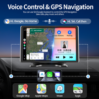 Maustor 8 pouces intégré GPS sans fil Portable universel Carplay Android Auto avec 4K et 1080P Dash Cam moniteur de voiture