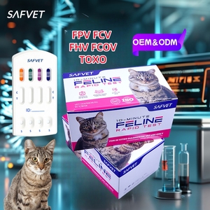 Thú Y mèo Phân Combo 5 trong 1 fhv Herpes fcv fcov FPV toxo Ag mèo virus oombs felino nhanh chóng Kit kiểm tra cho mèo - Product Image 1