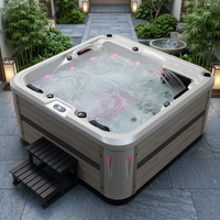 Jacuzzi extérieur moderne de luxe Balboa, spa pour 4 personnes, spa familial en acrylique, hydrothérapie, 60 jets, hydromassage, détente
