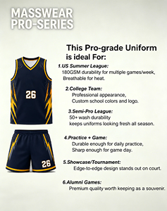 Ensemble de maillots de basketball personnalisés pour jeunes, imprimés, en maille Fresh-Fit, uniforme d'équipe, durabilité 50+ lavages, sublimé, respirant - Product Image 3