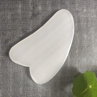 Rouleau facial DIY en jade pour salon de beauté, système de glissement corporel, planche Gua Sha triangulaire en jade blanc