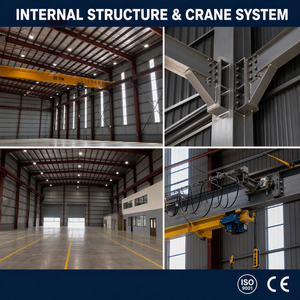 Nave Industrial Prefabricada de Acero de Alta Calidad, Resistente al Fuego y de Estructura Robusta - Product Image 2