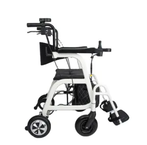 Electric Adult Folding Walker Rollator With Seat Wheelchair