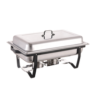 Ensemble de réchauds de buffet noirs 11L en acier inoxydable, économie d'énergie, chauffage 6 heures pour la restauration commerciale