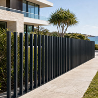 Clôture à lame en aluminium 3D Persienne en aluminium Clôture multi-rails 30-80cm pour cour avant, portail de garage et clôtures