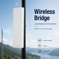 Antena de Panel Direccional MIMO de 2.4GHz 2x15dBi para Exteriores, Antena de Puente Inalámbrico WLAN