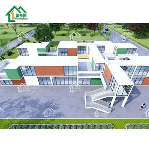 Gabungan modular portabel prefab rad rumah kontainer bangunan mudah